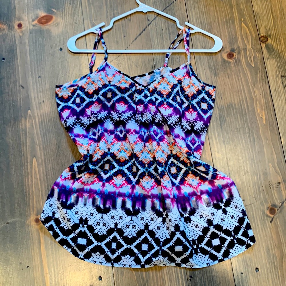 Purple, black, orange, pink & cream Cami